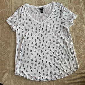 White Cactus Torrid V-Neck
